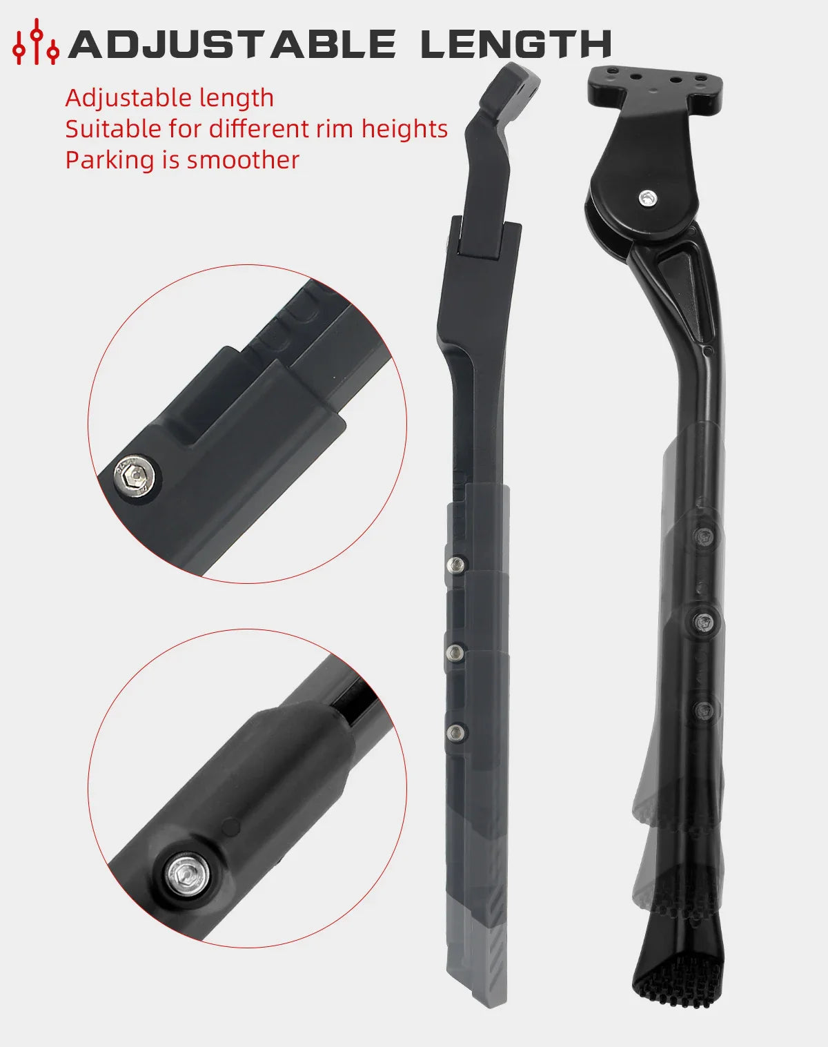 Adjustable Aluminum Bicycle Kickstand