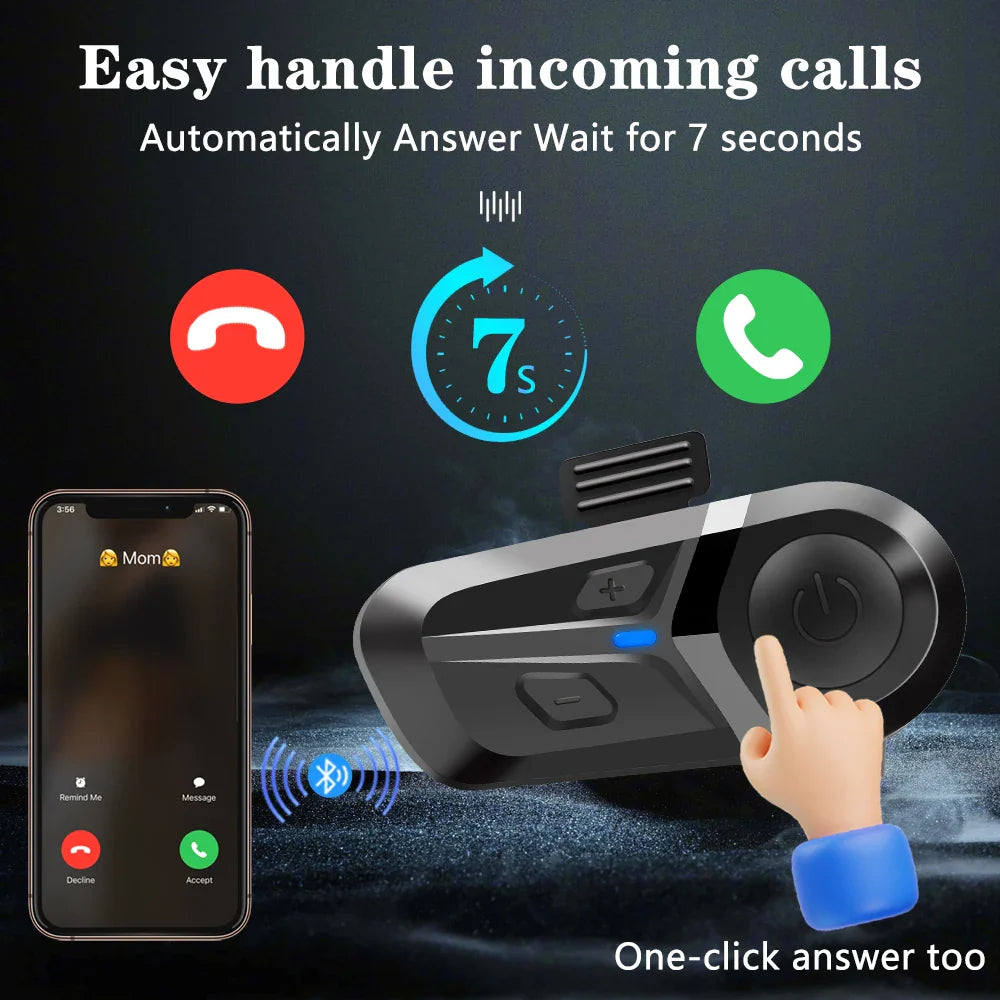 3 Waterproof Helmet Headset