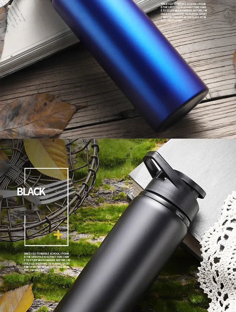 Portable Stainless Steel Water Bottle: Bicycle Riding, Outdoor Sports