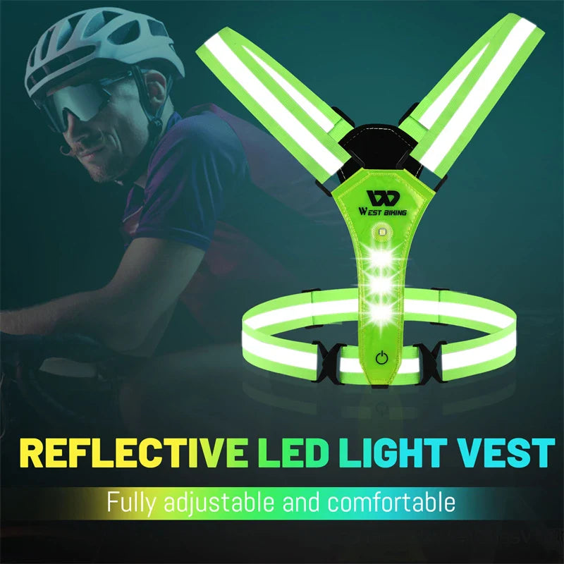 USB Rechargeable LED Reflective Safety Vest