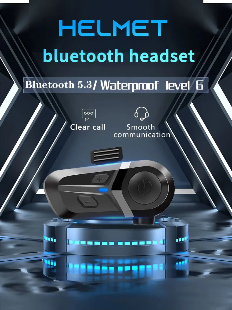 3 Waterproof Helmet Headset