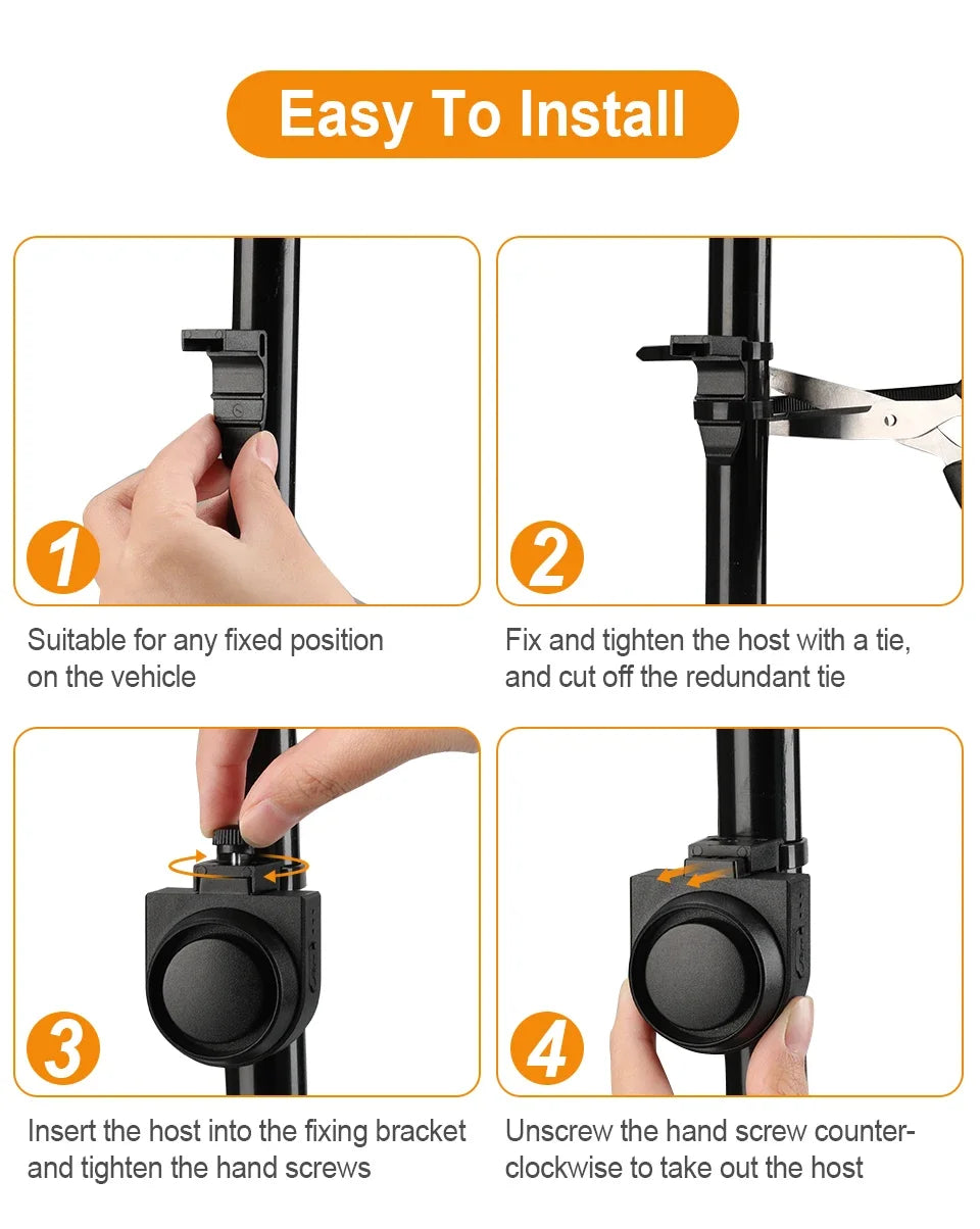 wsdcam bicycle alarm vibration alarm waterproof
