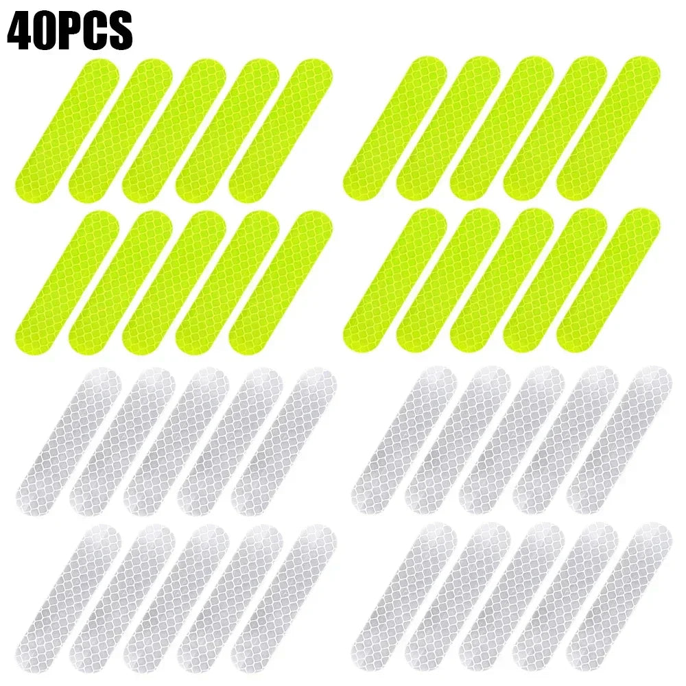 80-10PCS Waterproof Reflective Safety Stickers