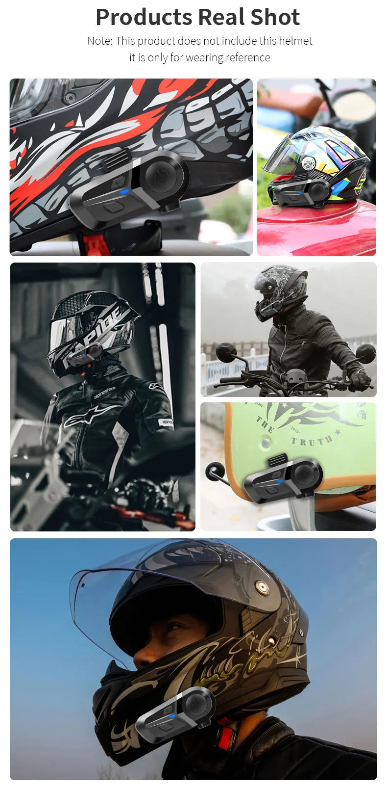 3 Waterproof Helmet Headset