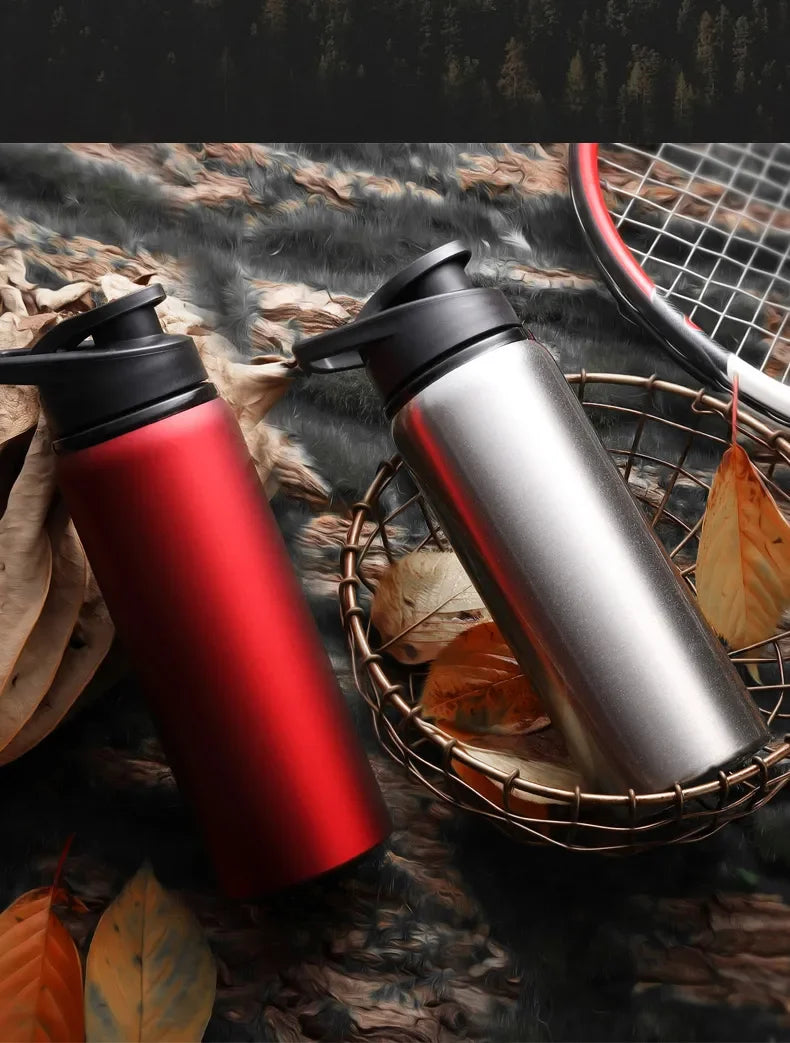 Portable Stainless Steel Water Bottle: Bicycle Riding, Outdoor Sports