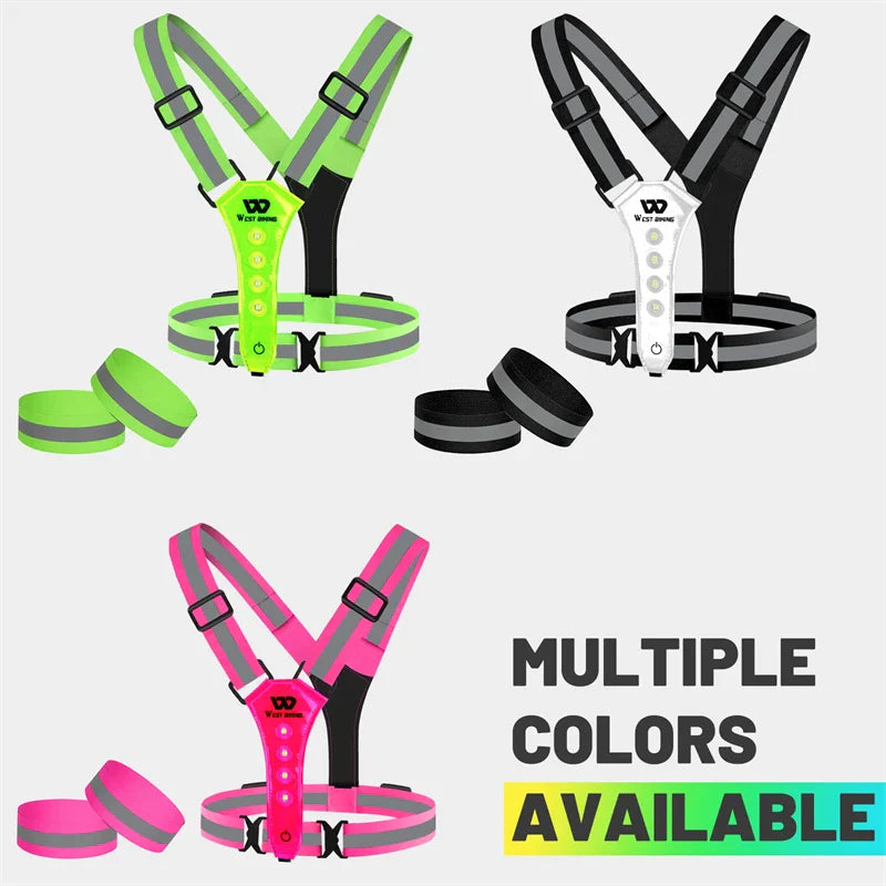 USB Rechargeable LED Reflective Safety Vest