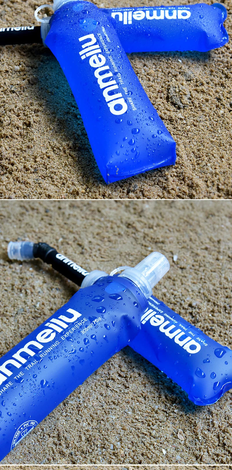 250/500ml Ultralight Foldable Water Bottle: BPA-Free, Straw