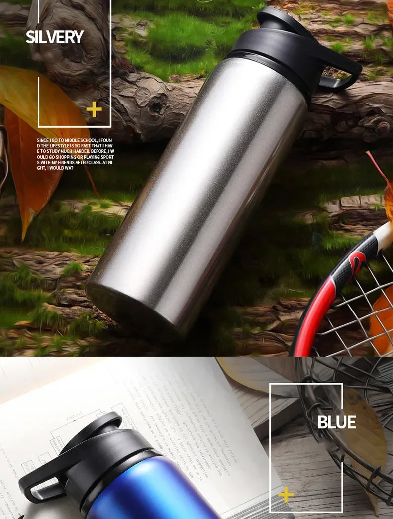 Portable Stainless Steel Water Bottle: Bicycle Riding, Outdoor Sports