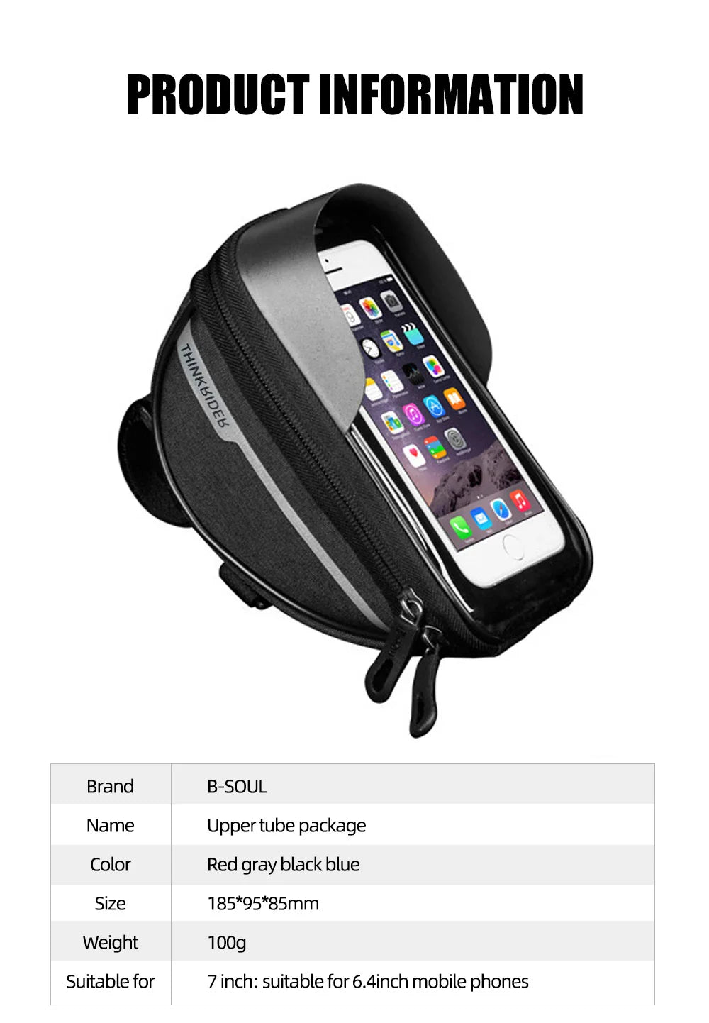 ThinkRider 2L Waterproof Bike Frame Bag