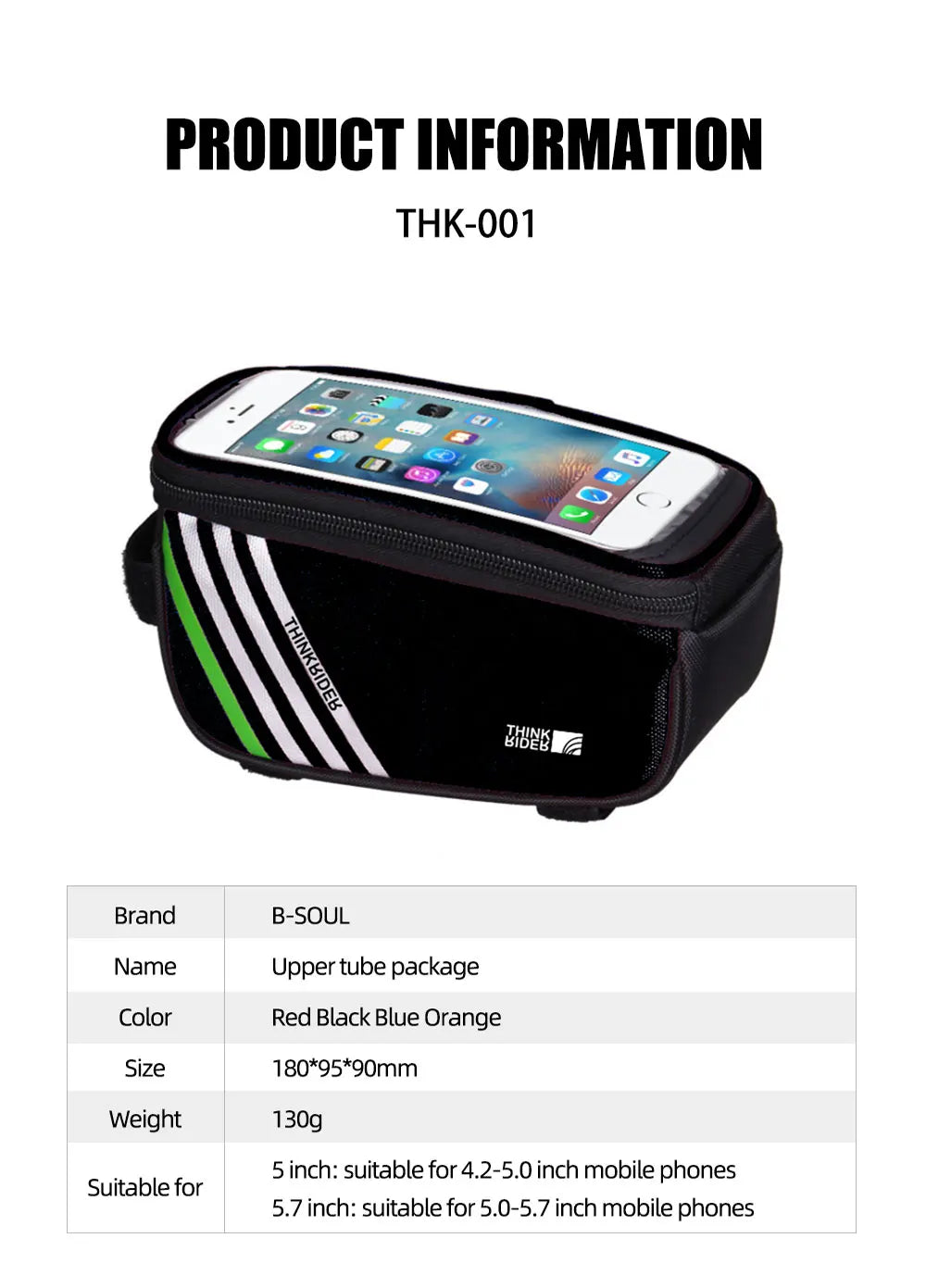 ThinkRider 2L Waterproof Bike Frame Bag