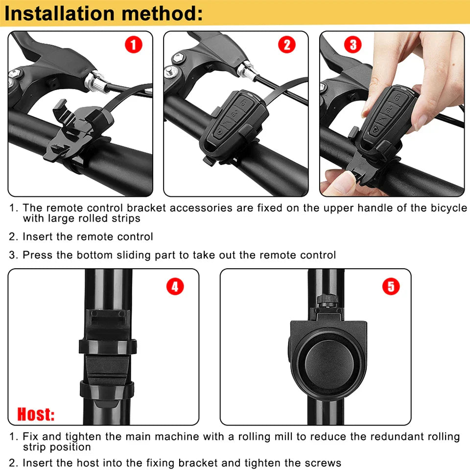 wsdcam bicycle alarm vibration alarm waterproof