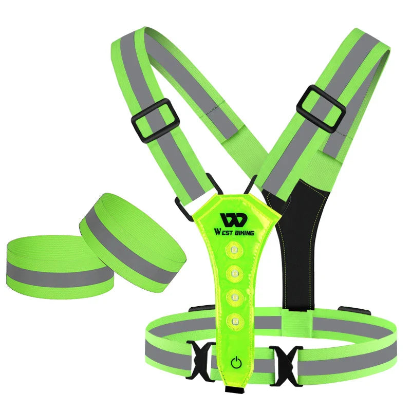 USB Rechargeable LED Reflective Safety Vest