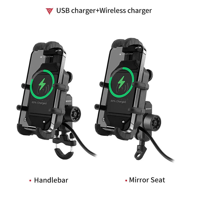 Motorcycle Wireless Charging Phone Holder