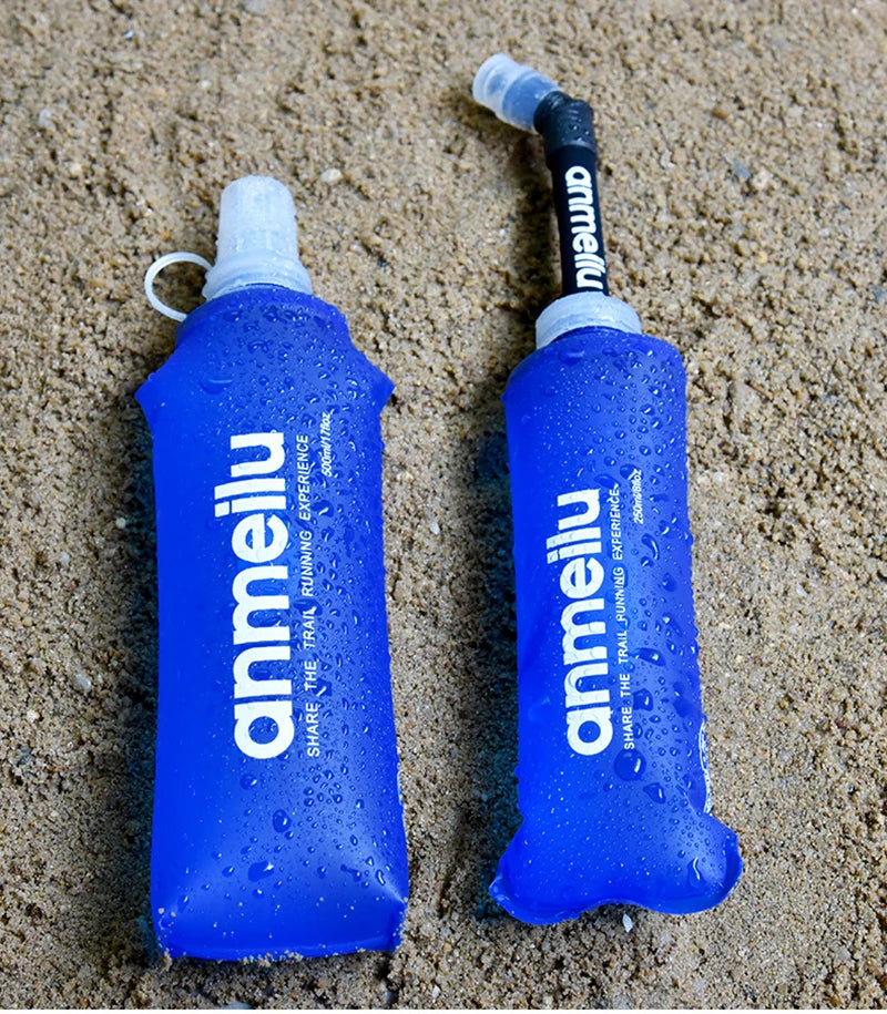 250/500ml Ultralight Foldable Water Bottle: BPA-Free, Straw