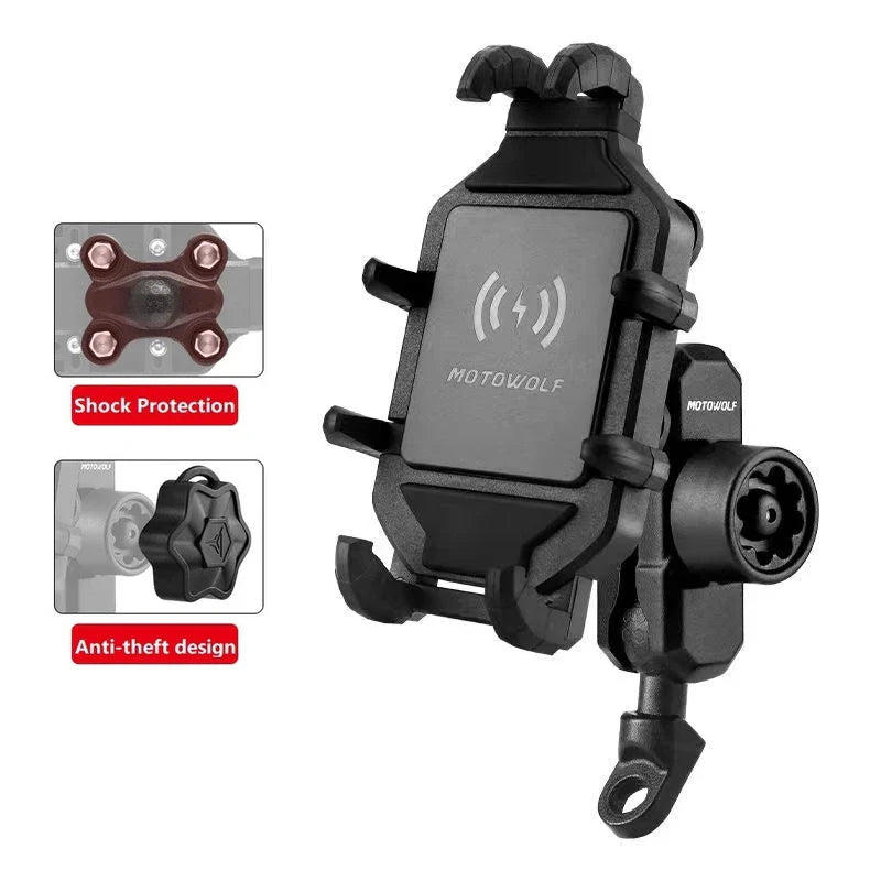 Motorcycle Wireless Charging Phone Holder