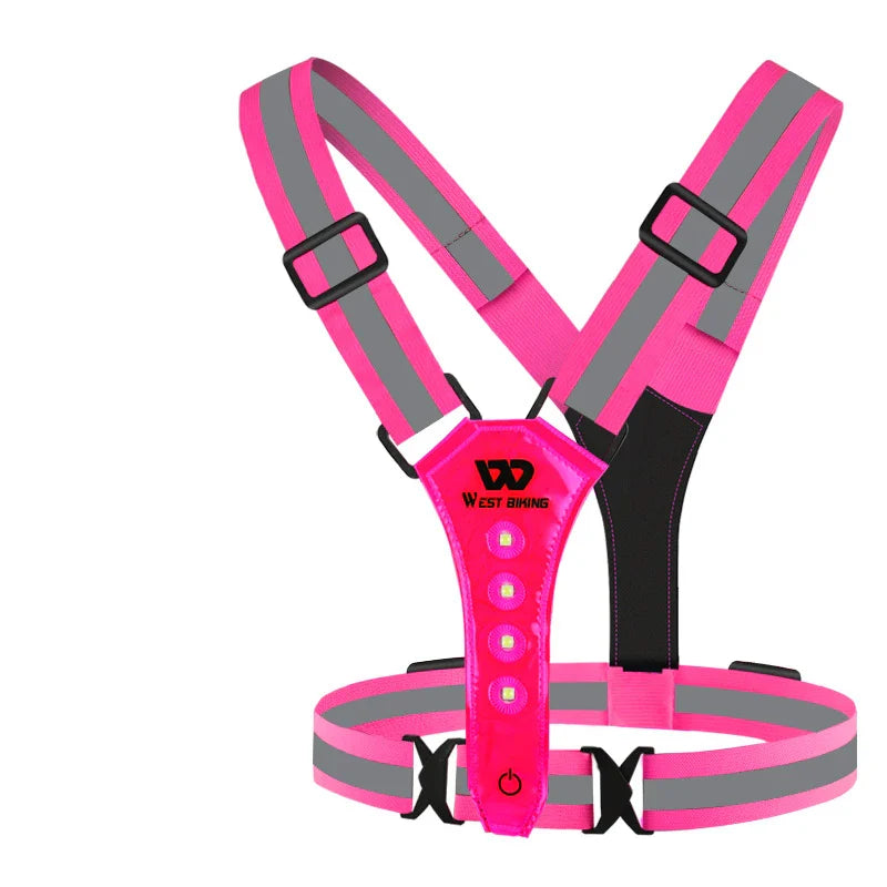 USB Rechargeable LED Reflective Safety Vest