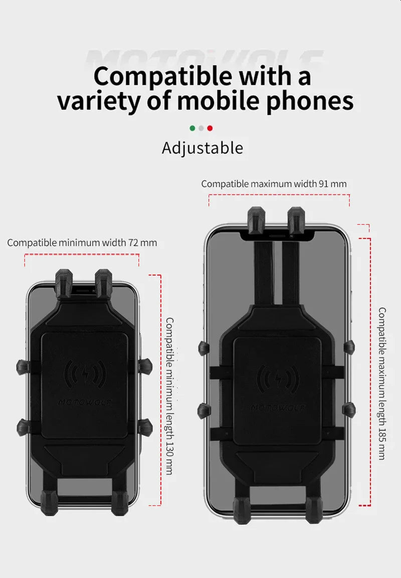 Motorcycle Wireless Charging Phone Holder