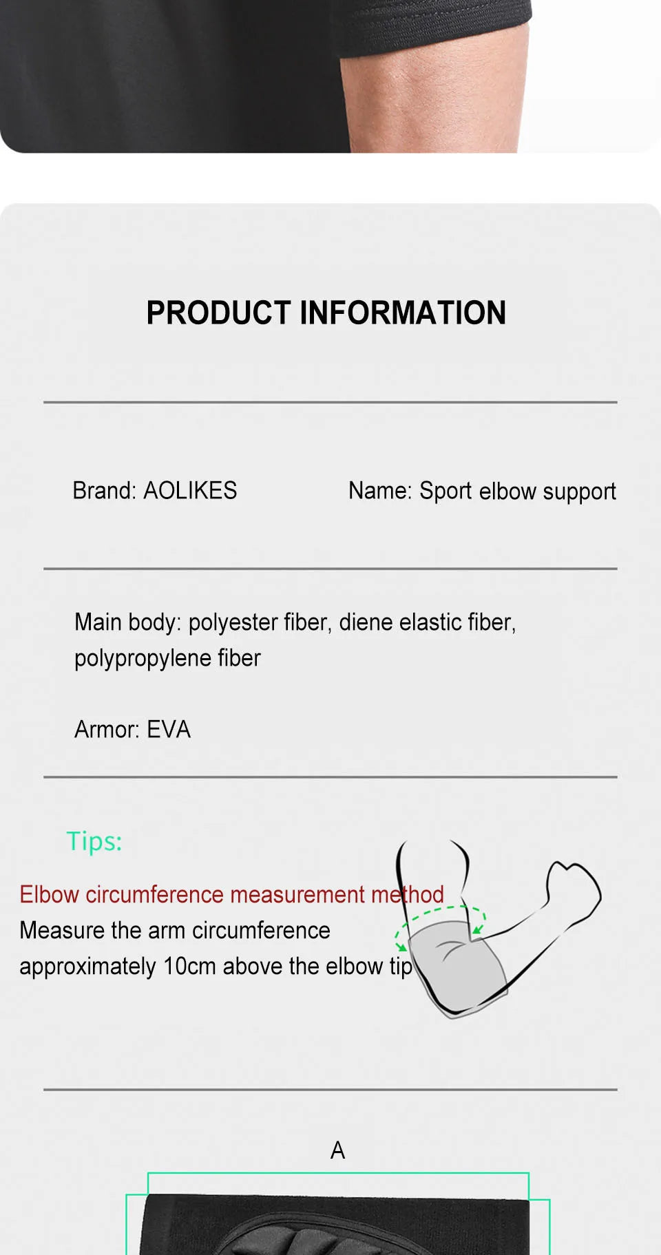 AOLIKES Foam Elbow Pads