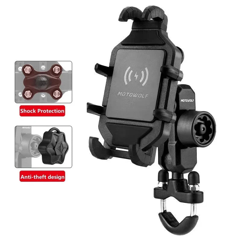 Motorcycle Wireless Charging Phone Holder