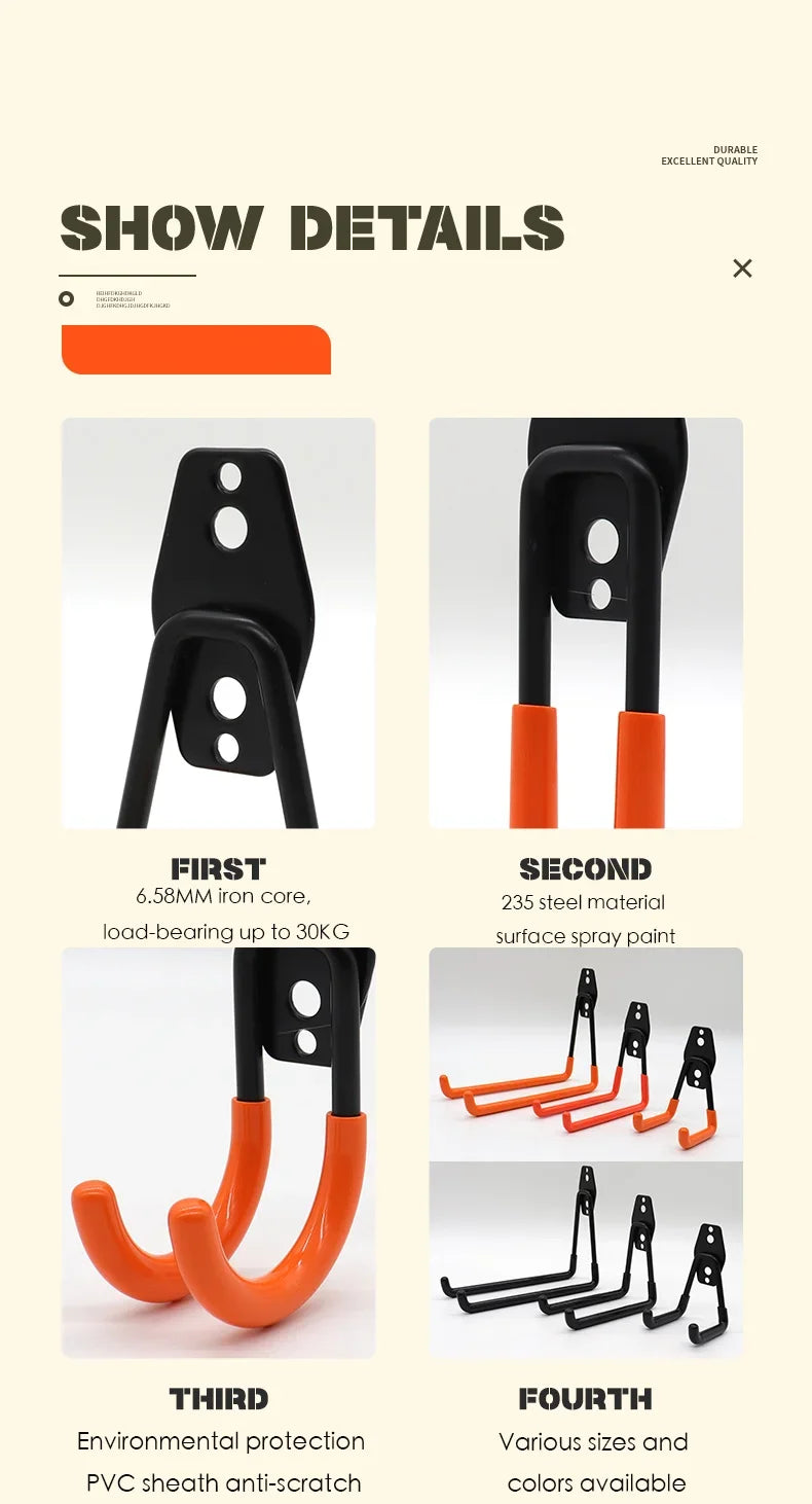 bicycle wall mount hook stand