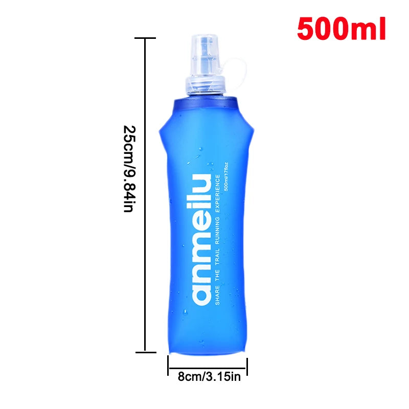 250/500ml Ultralight Foldable Water Bottle: BPA-Free, Straw