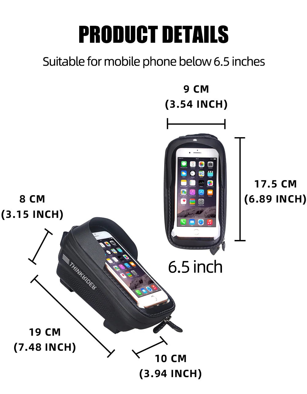 ThinkRider 2L Waterproof Bike Frame Bag