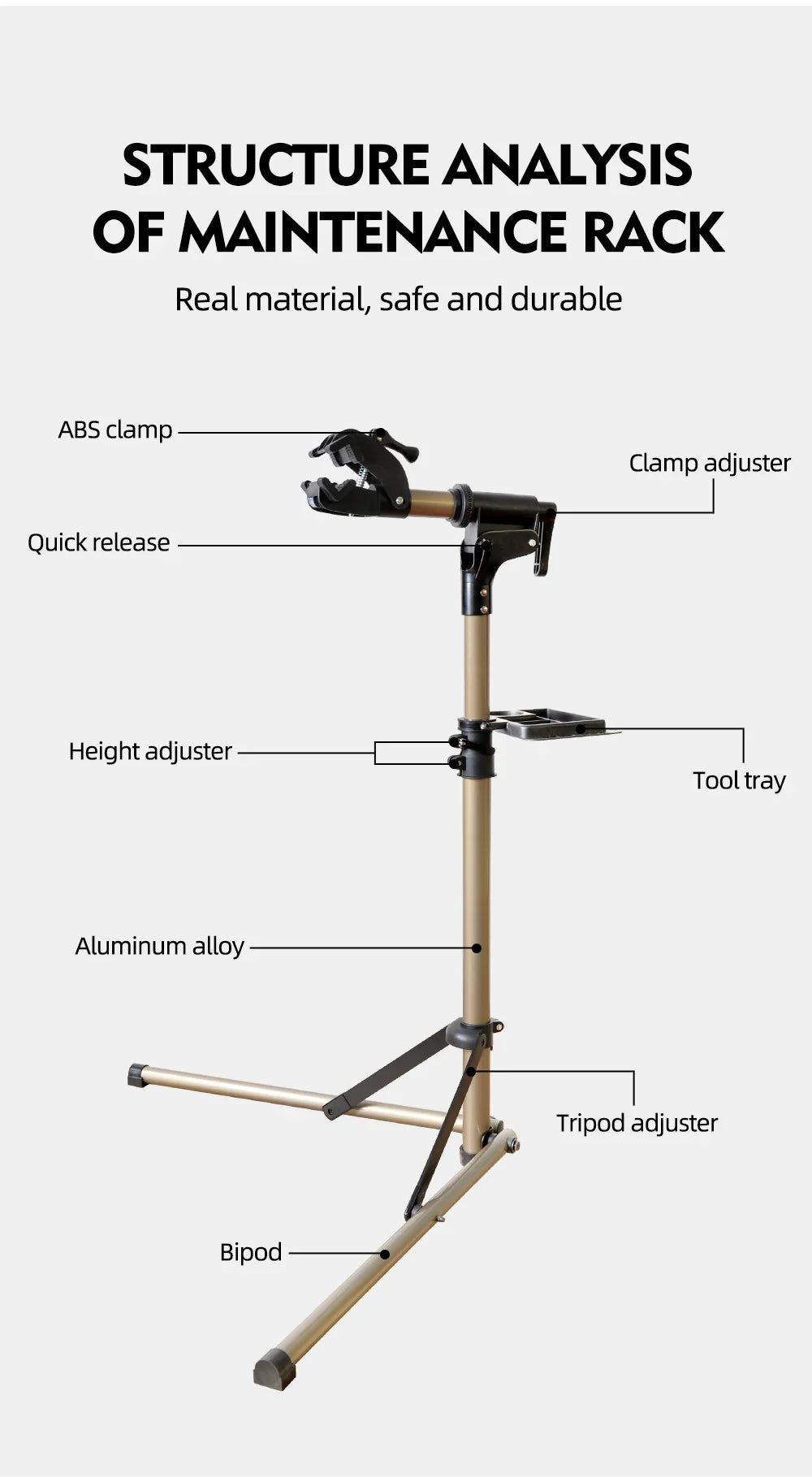 Adjustable Aluminum Bike Repair Stand