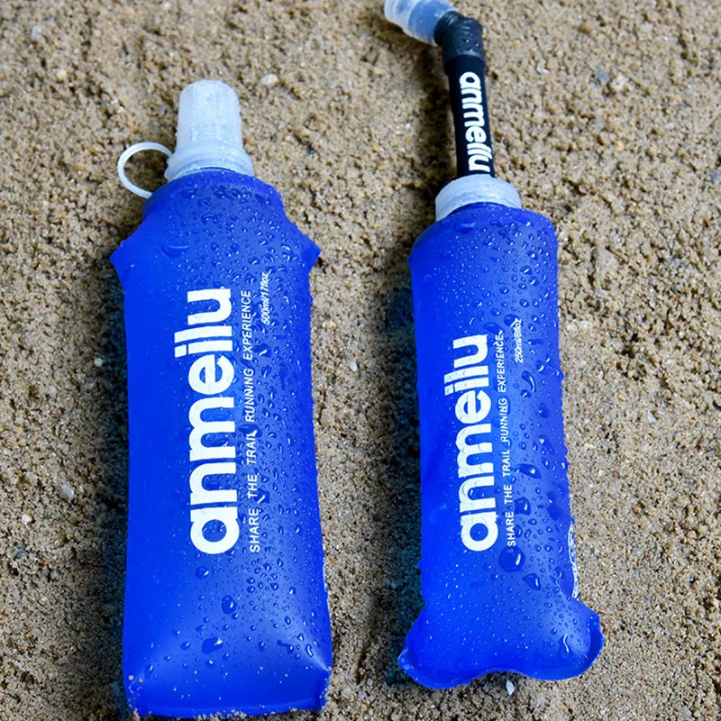 250/500ml Ultralight Foldable Water Bottle: BPA-Free, Straw