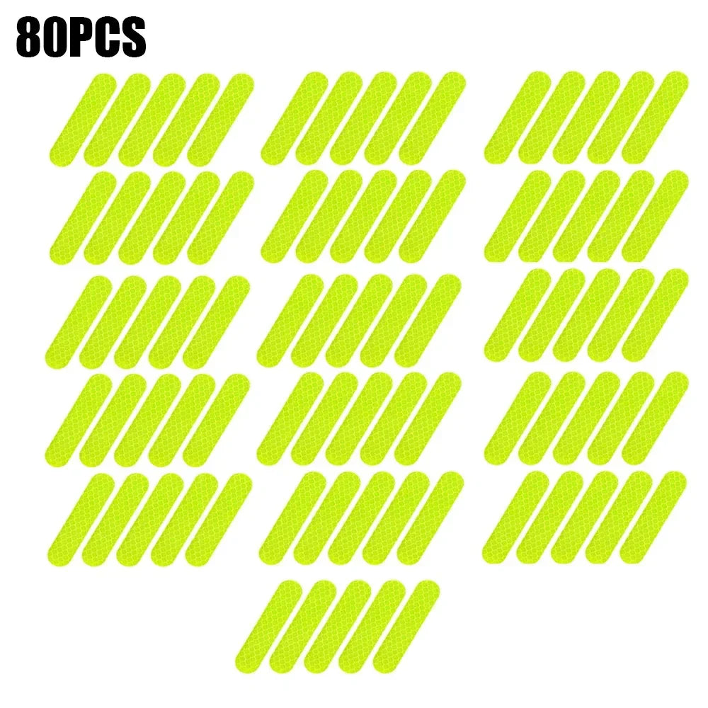 80-10PCS Waterproof Reflective Safety Stickers