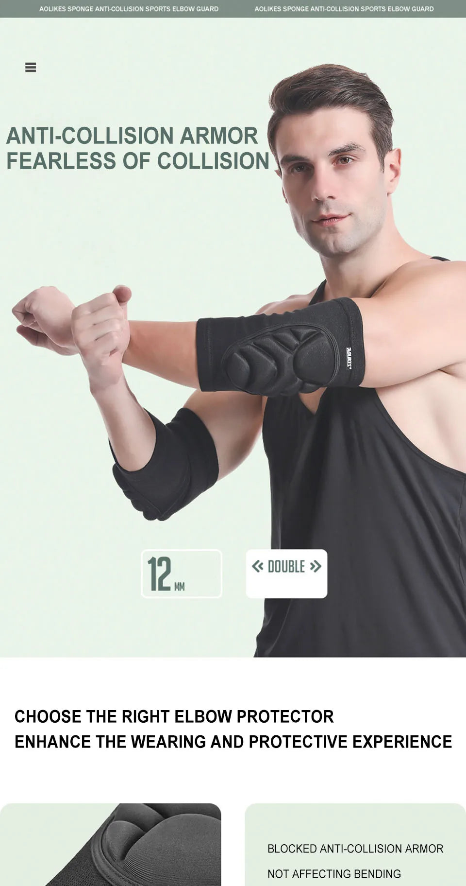 AOLIKES Foam Elbow Pads