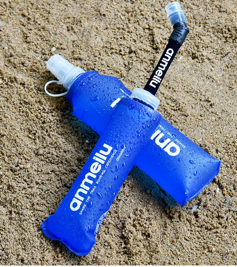 250/500ml Ultralight Foldable Water Bottle: BPA-Free, Straw