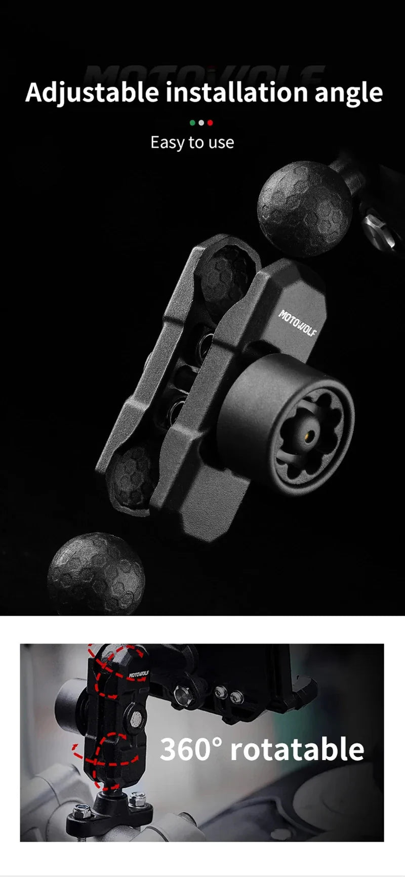 Motorcycle Wireless Charging Phone Holder