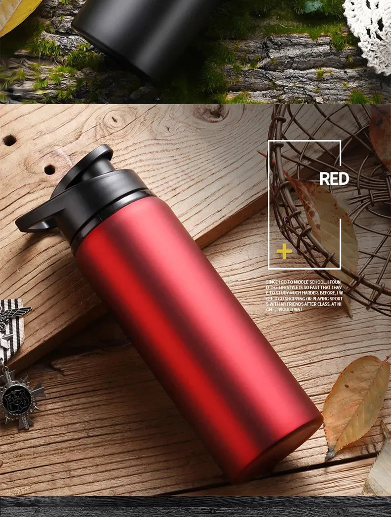 Portable Stainless Steel Water Bottle: Bicycle Riding, Outdoor Sports
