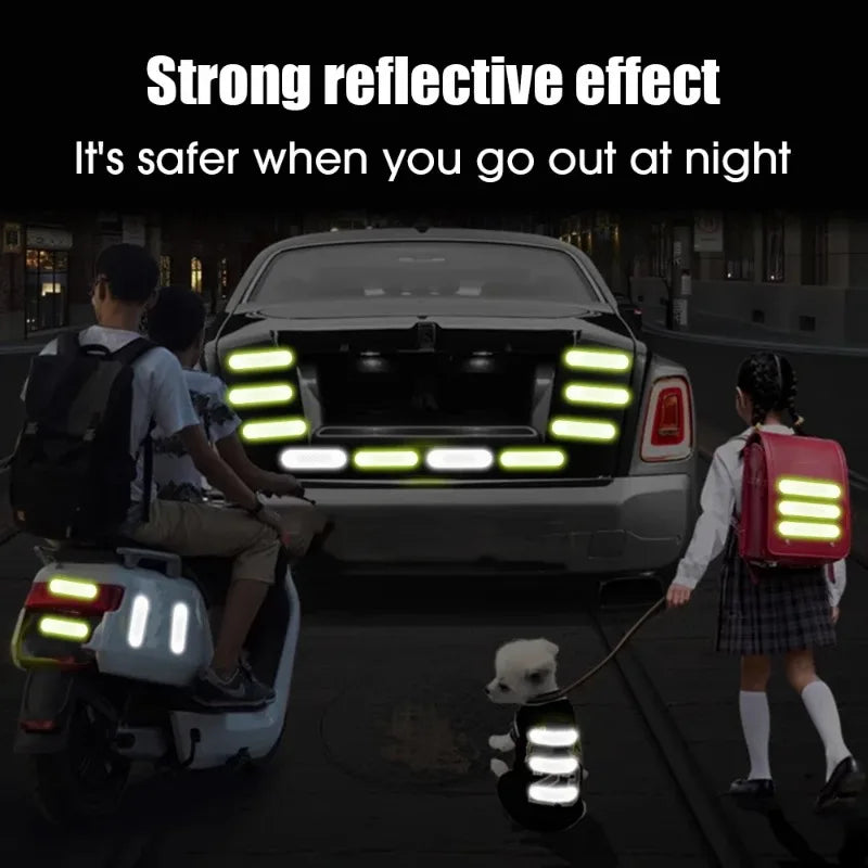 80-10PCS Waterproof Reflective Safety Stickers