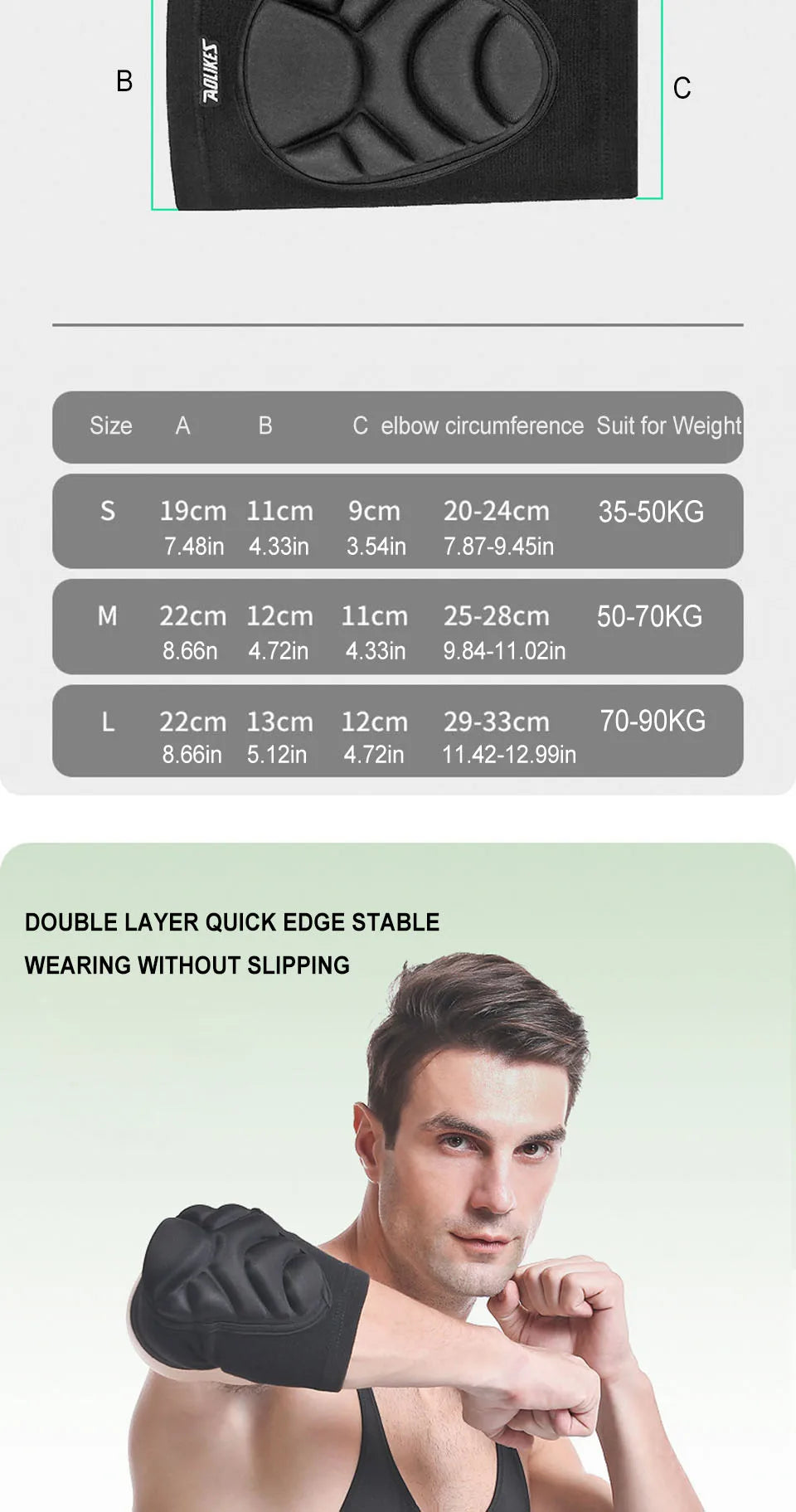 AOLIKES Foam Elbow Pads