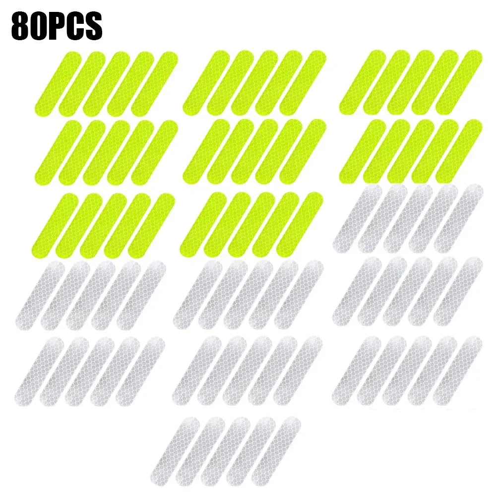 80-10PCS Waterproof Reflective Safety Stickers