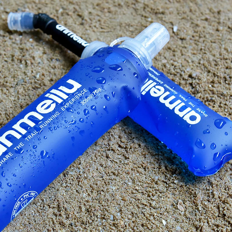 250/500ml Ultralight Foldable Water Bottle: BPA-Free, Straw