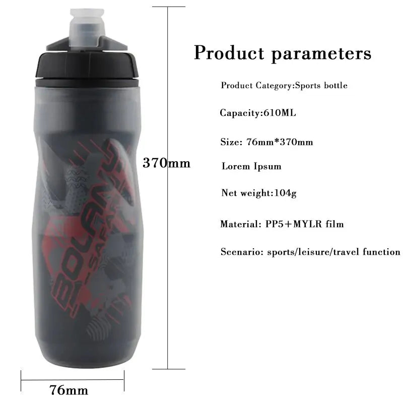 Bolany 600ml Bike Water Bottle