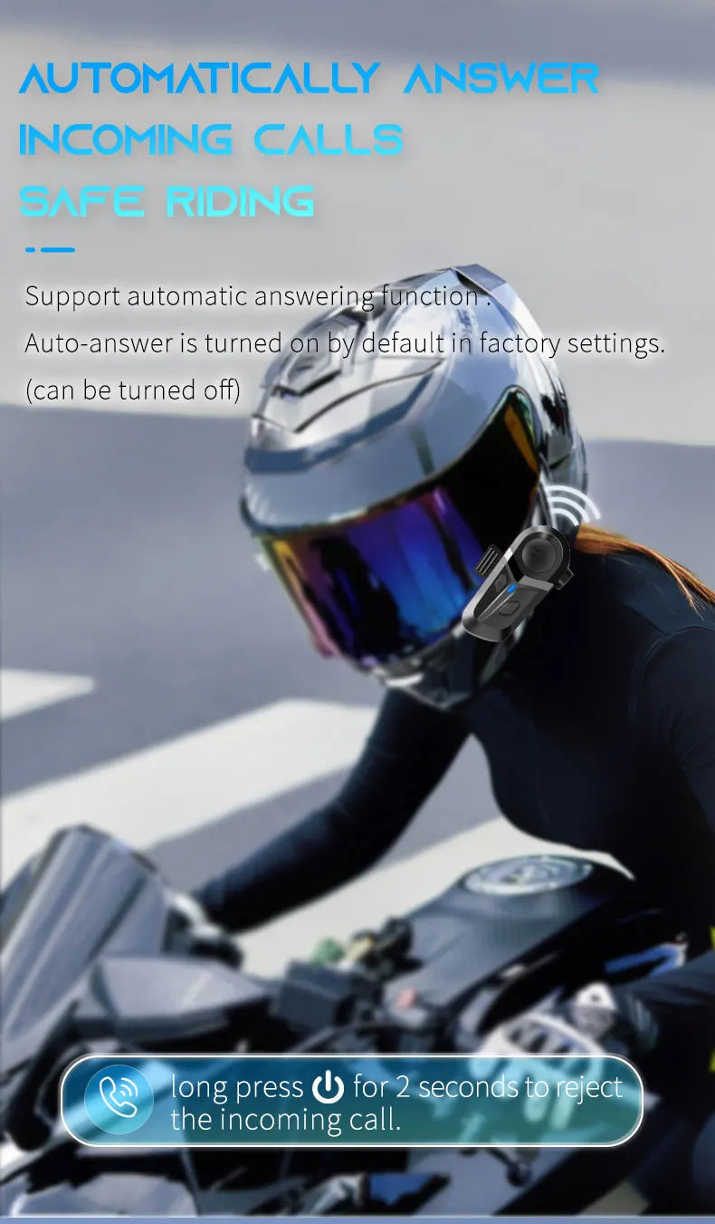 3 Waterproof Helmet Headset