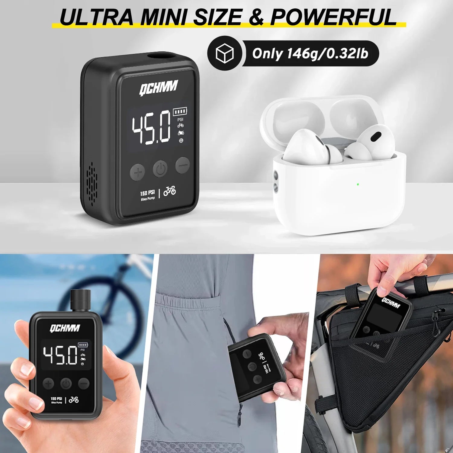 mini electric bicycle pump