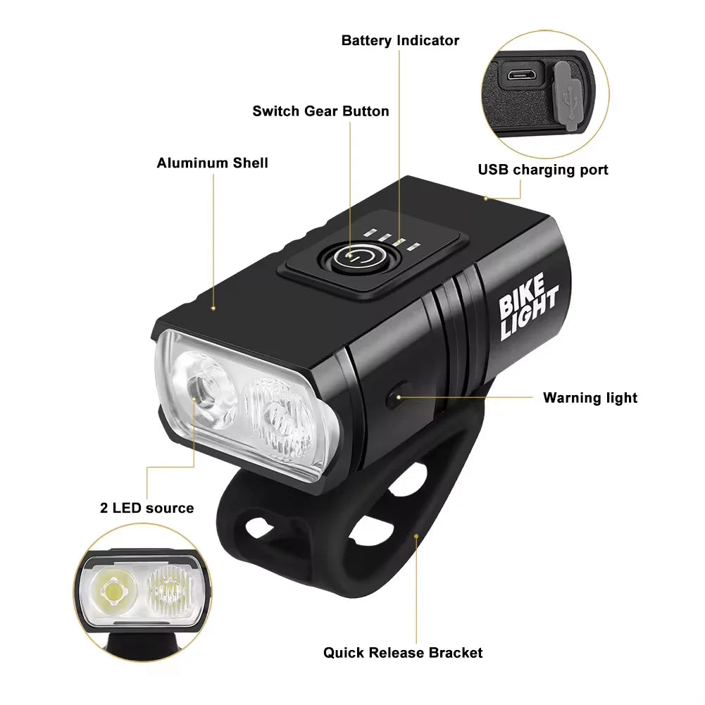 Rechargeable T6 LED Bike Headlight