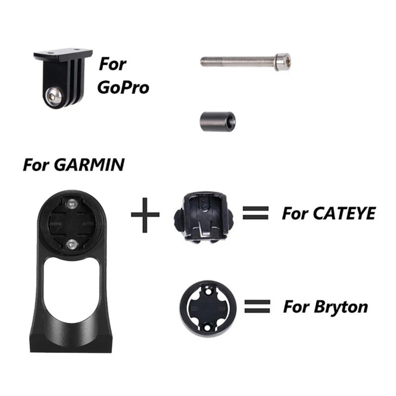 Bike Stem Extension: Aluminum Alloy Computer Mount, GPS