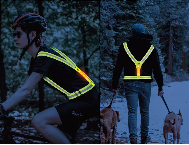 USB Rechargeable LED Reflective Safety Vest