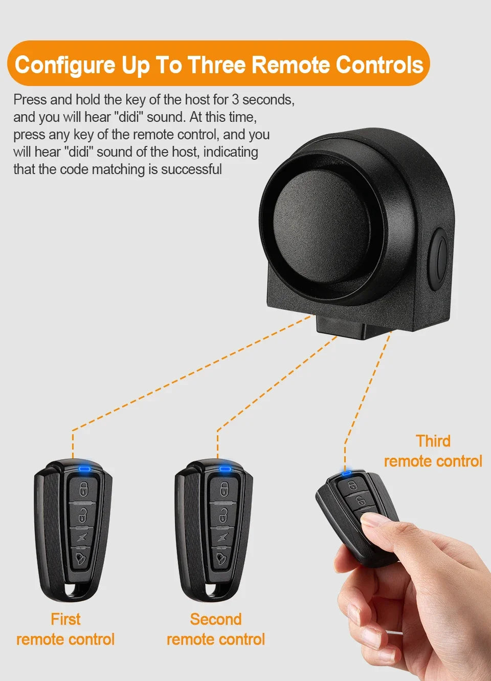 wsdcam bicycle alarm vibration alarm waterproof