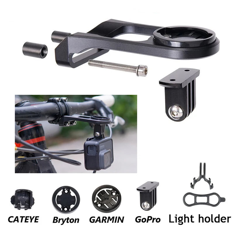 Bike Stem Extension: Aluminum Alloy Computer Mount, GPS