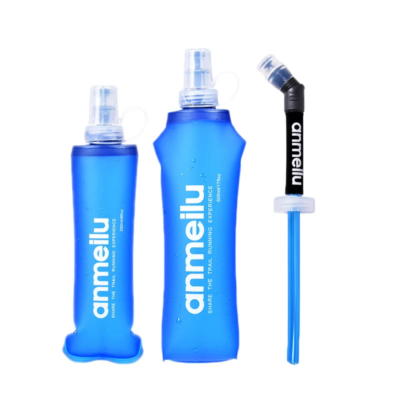 250/500ml Ultralight Foldable Water Bottle: BPA-Free, Straw