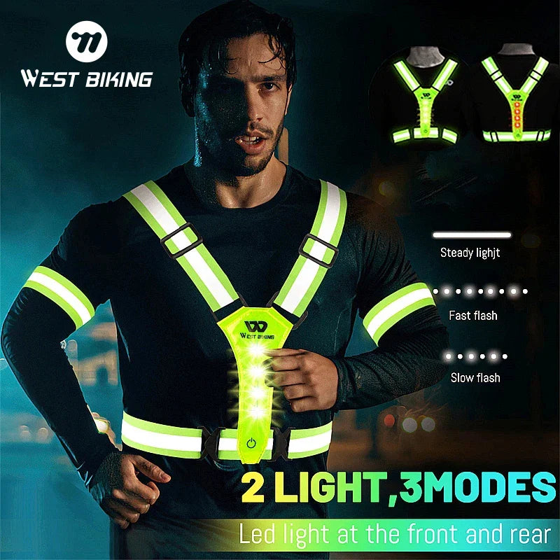 USB Rechargeable LED Reflective Safety Vest